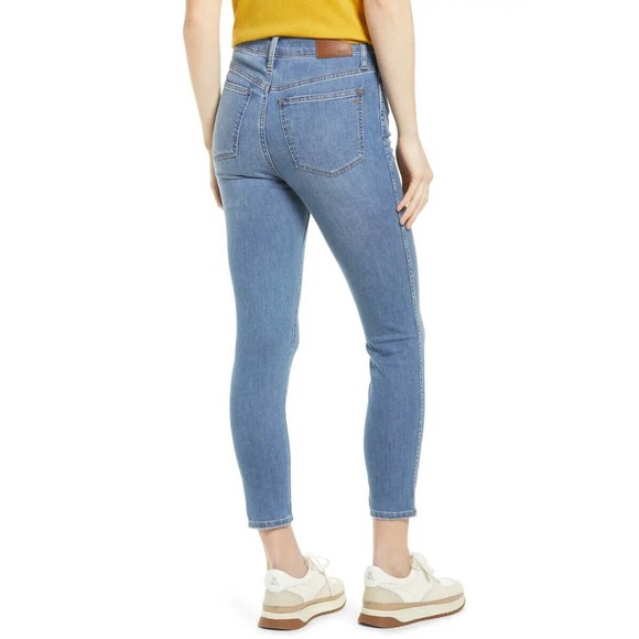 Madewell 10" High Rise Skinny Crop Jeans 5 Pocket Denim MD621 Women's Size 29 - Picture 4 of 7